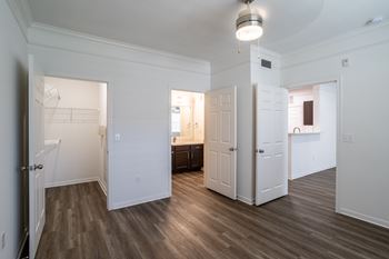 Unfurnished bedroom with closets at Grand Villas at Cinco Ranch, Katy, TX, 77494
